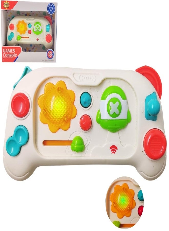 PLUSPOINT Baby Toy Game Controller for Kids Activity Game Controller Remote Toy Musical Toys Multi Function Pretend Play Light Music Learning Educational Toys for Kids - Image 1